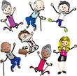 Happy Jumping Adults