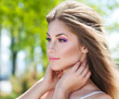 Beautiful young woman outdoors portrait Beautiful young woman outdoors portrait