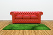 Illustration: Red leather sofa Red leather sofa