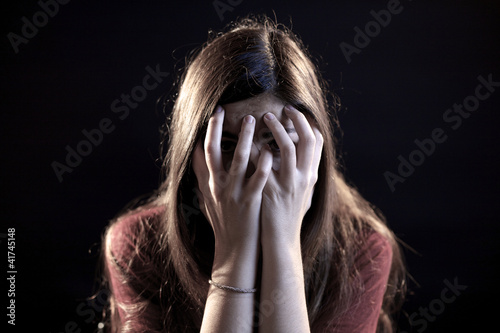 Photo: Woman scared Woman scared
