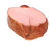 piece of boiled and smoked meat isolated piece of boiled and smoked meat isolated