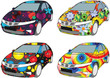 colorful sport cars