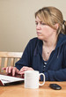 Woman using a laptop
