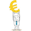 Geschäftsmann, Euro-Zeichen