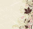 Scratched floral background Scratched floral background
