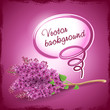 Greeting card with lilac flowers Greeting card with lilac flowers