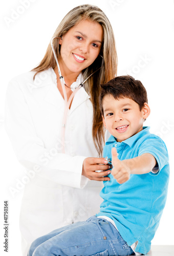 Foto: Happy boy at the doctor Happy boy at the doctor