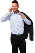 handsome businessman making a call