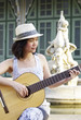 young woman with guitar