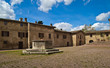 Medieval city square in Tuscany, Italy, Europe Medieval city square in Tuscany, Italy, Europe