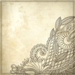 floral pattern on grunge background