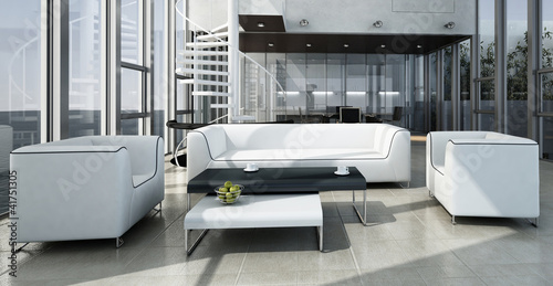 Illustration: Modern Luxury Loft / Apartment Architecture Interior Modern Luxury Loft / Apartment Architecture Interior