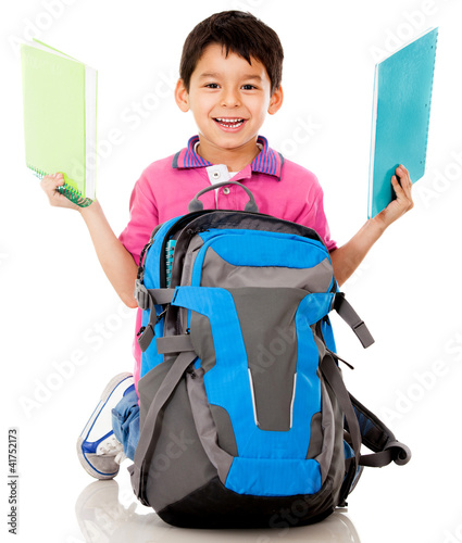 Foto: Boy with a school bag Boy with a school bag