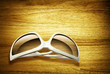 sunglasses on desk