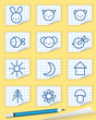 Baby icons on the notebook.