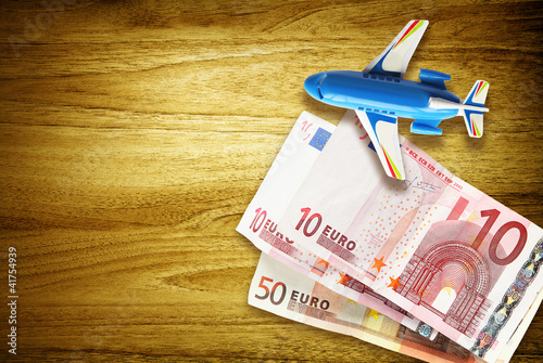 Photo: euros and plane euros and plane