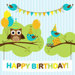 Party birds card