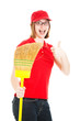 Enthusiastic Teenage Worker