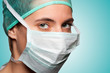 Female Surgeon with face mask