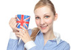 Women with a cup of England
