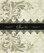 Invitation vintage card with floral ornament