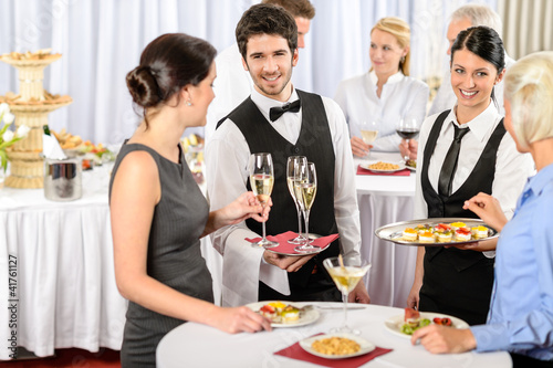 Photo: Catering service at company event offer food Catering service at company event offer food