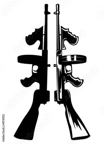Vector: submachine gun submachine gun