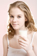 Photo: Girl with a glass of milk Girl with a glass of milk