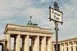 Pariser Platz Sign and Brandeburg Gate