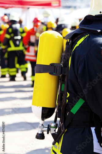 Photo: Firefighters on duty Firefighters on duty