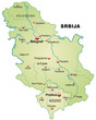 Map of Serbia as an overview