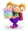 girl with books