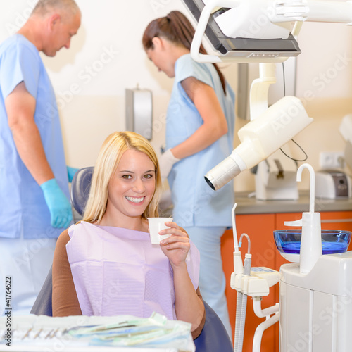 Photo: Smiling patient at dentist surgery Smiling patient at dentist surgery