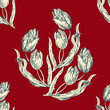Abstract flower backgrounds, tulip ornament