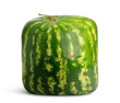 Square Watermelon on white background, concept