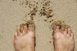 Feet in the sand