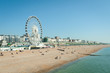 sunny day on brighton beach, uk