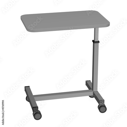 Illustration: 3d render of hospital table 3d render of hospital table