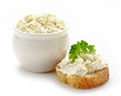 bread with fresh cream cheese