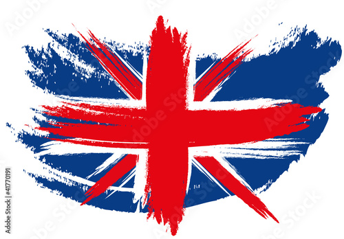 Illustration: Union Jack Flag Sketched Union Jack Flag Sketched