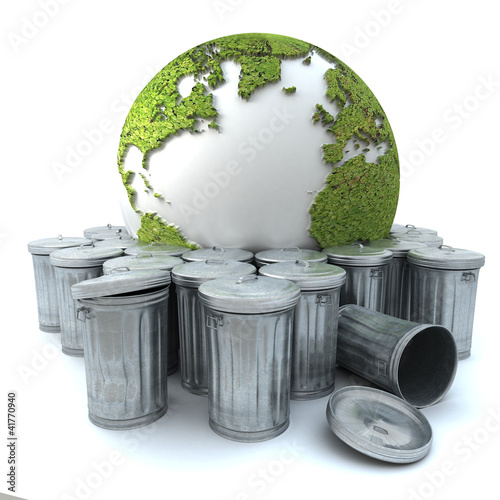 Illustration: Environmental contamination Earth in a bin Environmental contamination Earth in a bin