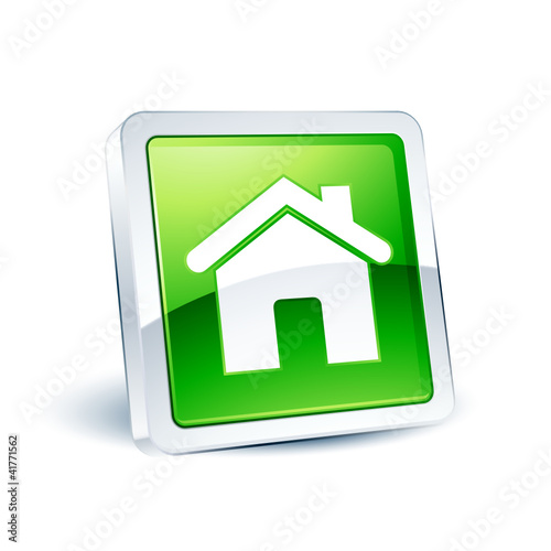 Vektor: icône bouton internet maison icône bouton internet maison