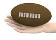 3d render of hand with ball