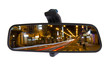 Mirror's car with way on white background