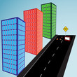 3d buildings and street 3d buildings and street