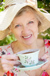 beautiful older lady drinking tea beautiful older lady drinking tea