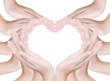 Love heart make by hand isolated. Love heart make by hand isolated.