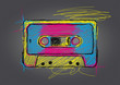 Vektor: Kassette Retro Bunt Kassette Retro Bunt