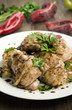 Chicken breast on rustic background Chicken breast on rustic background