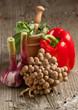Mushrooms and vegetables Mushrooms and vegetables